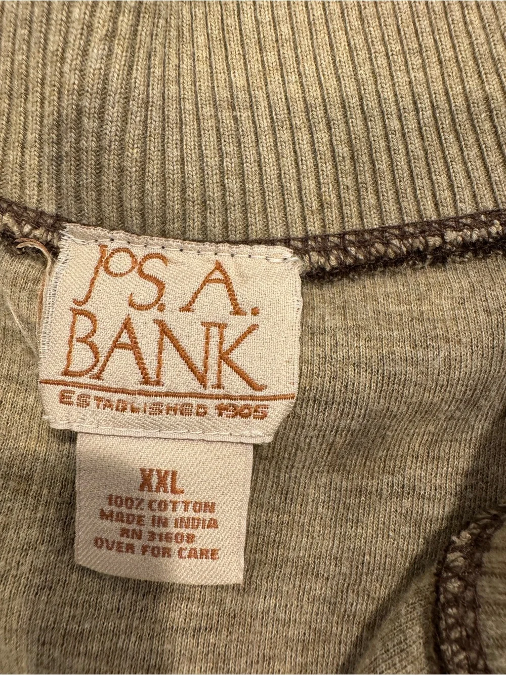 Jos. A Bank Men's Brown Quarter-Zip Sweater